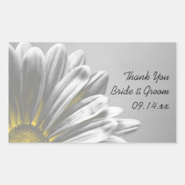 Palavras Amarelas: Casamento Obrigado Etiquetas