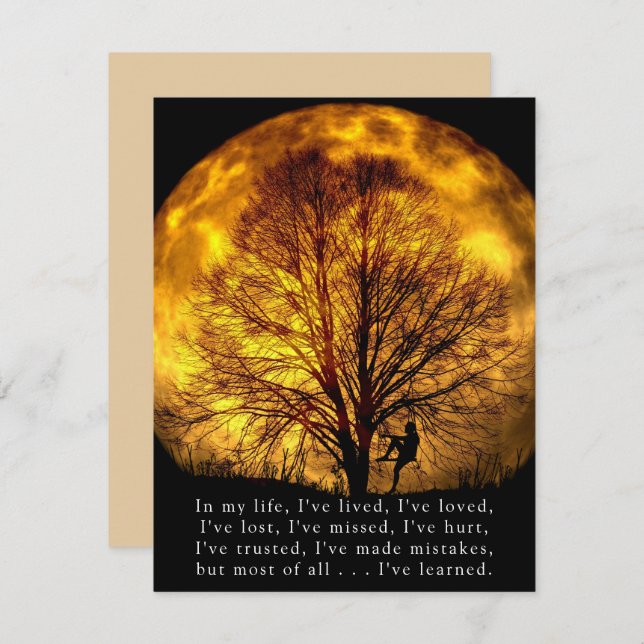 Palavras bonitas e significativas sobre o Cartão d (Frente/Verso)