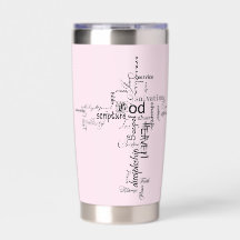 Palavras cristãs cruz personalizadas