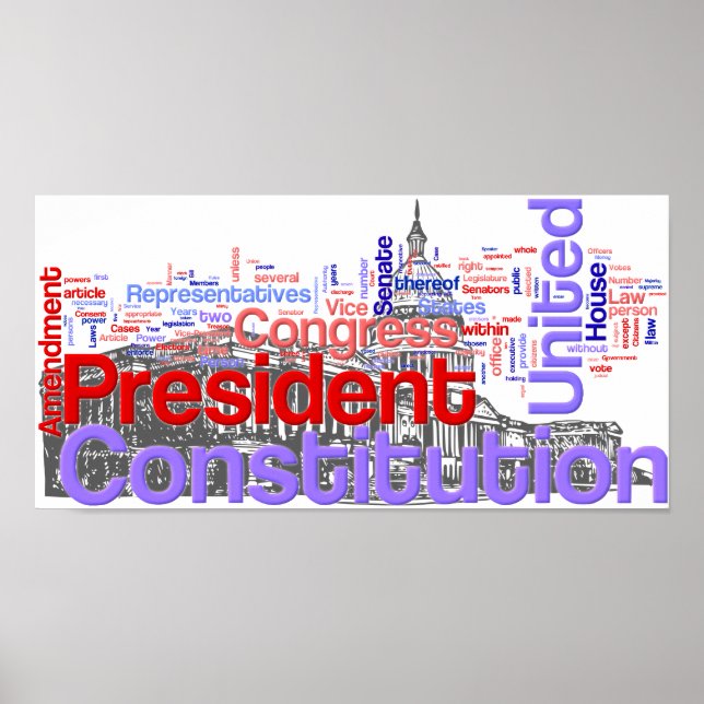 Palavras da Poster da Constituição (Frente)