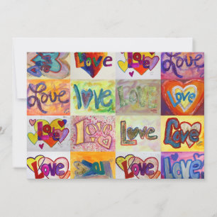 Palavras de amor: XOXO Mosaico Invites ou Convites