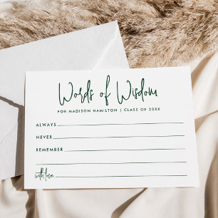 Palavras de Avisos de Graduação Verde Sensato