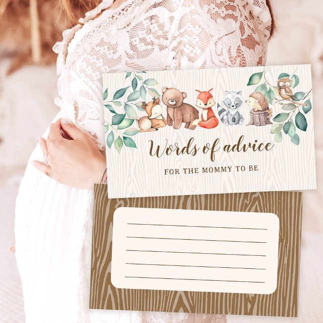 Palavras de conselhos cartões de chá para bebês (Criador carregado)