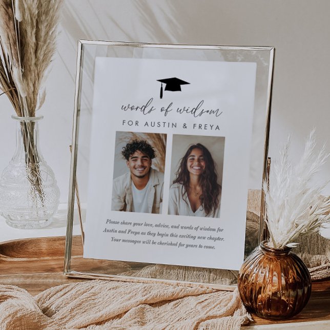 Palavras de Graduação Conjunta de Sabedoria Poster (Zazzle Joint Graduation Words of Wisdom Poster)