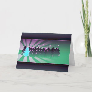 Palavras de Natal com Cartão de Férias Verde