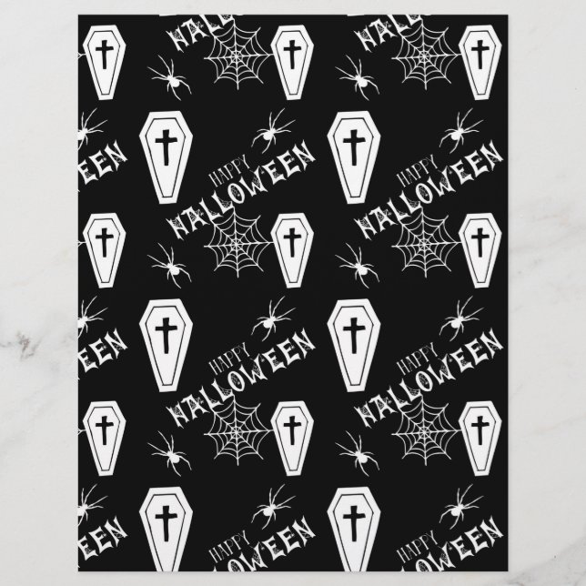 Palavras-de-scrapbook de Halloween e Coffins (Frente)