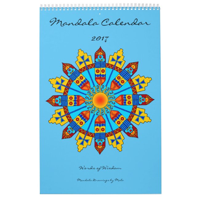 Palavras do calendário 2017 da mandala da (Capa)