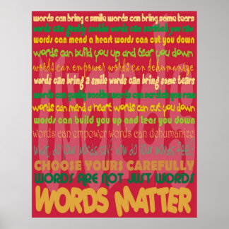 Palavras Importam (vermelho) Poster