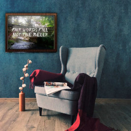 Palavras justas não enchem o poster da ponte entre