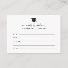 Palavras Modernas de Cartões de Conselhos de Gradu