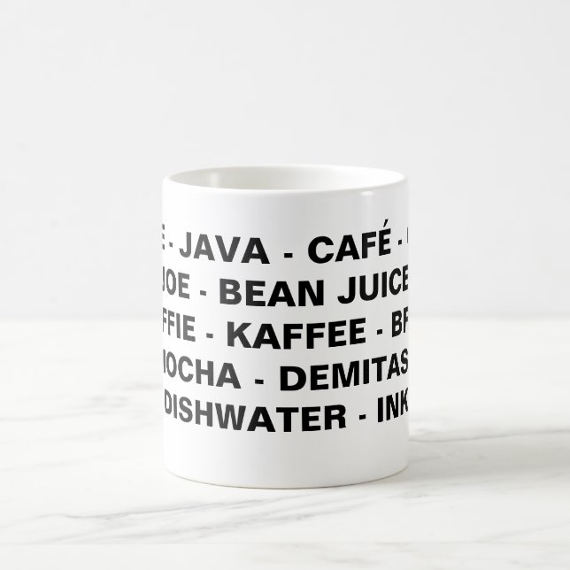 Palavras para a caneca de café (Centro)