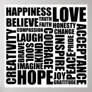 Palavras positivas Poster