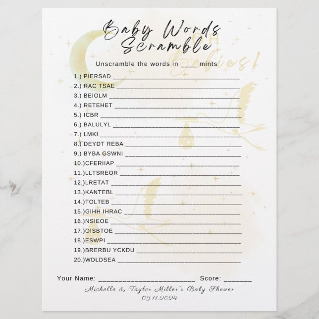 PALAVRAS, Querida! Storages gêmeos neutros (Frente)