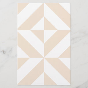 Pale Beige Geométrico Deco Cube Padrão