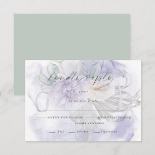 Pale Lilac Muito Peri Floral RSVP de Escolha de Re