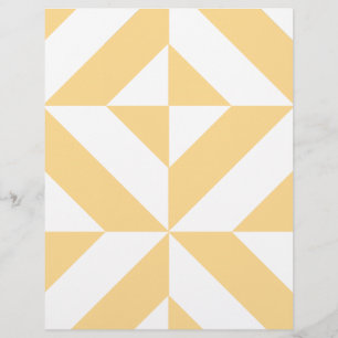 Pale Melon Geométrico Deco Cube — Papel Escrapbook