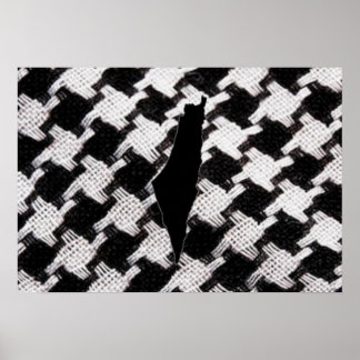 Palestina - Carvalho com Poster de Mapa