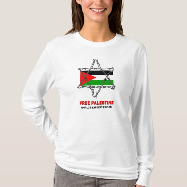Palestina livre: A camisa a maior da prisão do (Frente)