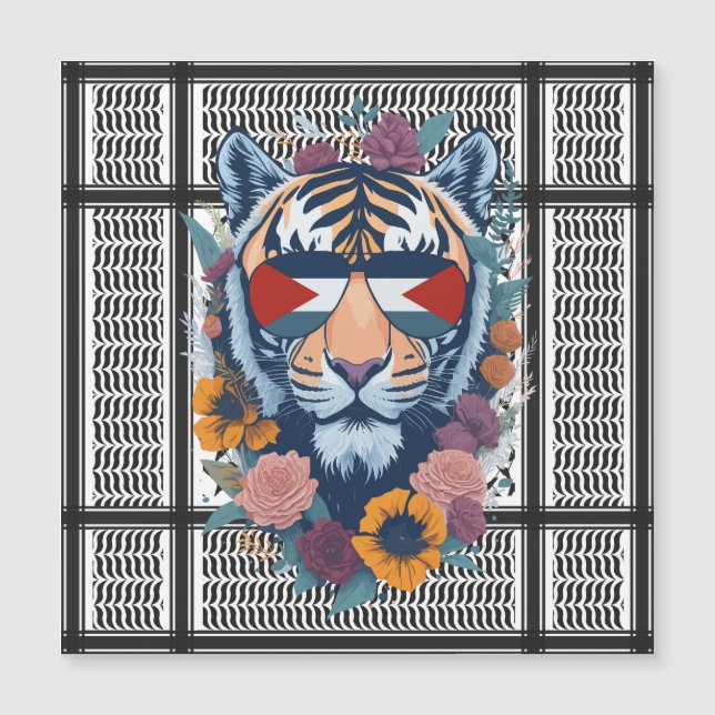 Palestina Livre ÁRABE COM MAPA tigre  (Frente)