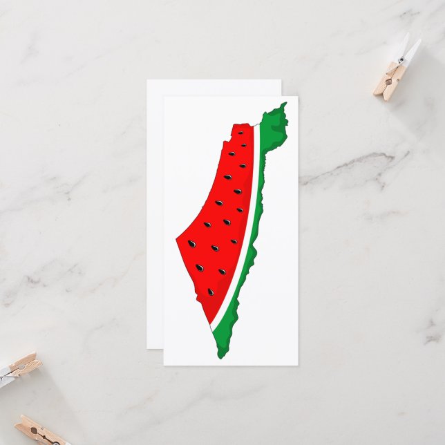 Palestina - Mapa Watermelon - Símbolo da liberdade (Frente/Verso In Situ)