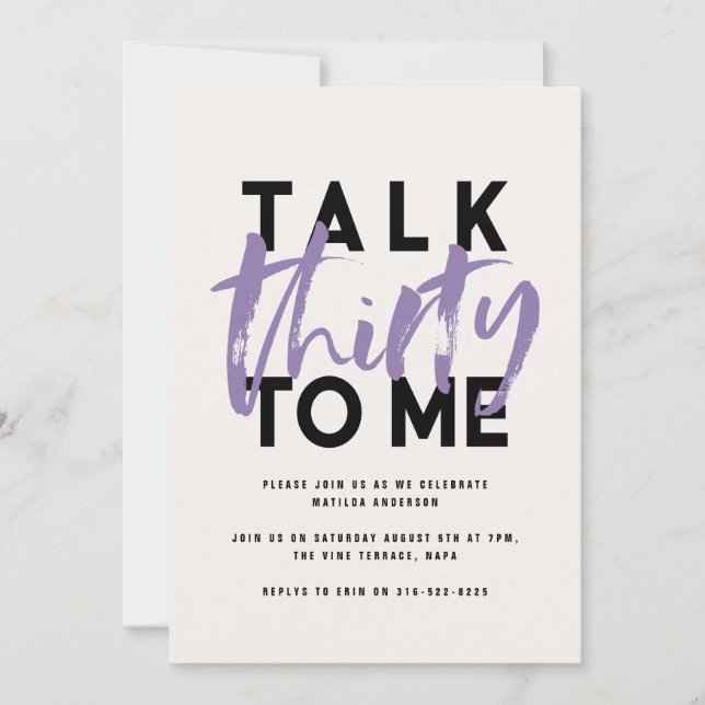 Palestra de 30 roxas de tipografia mínima moderna (Frente)