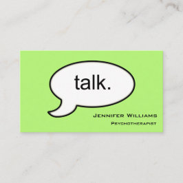 Palestra simples Psicoterapeuta Cartão de visita m