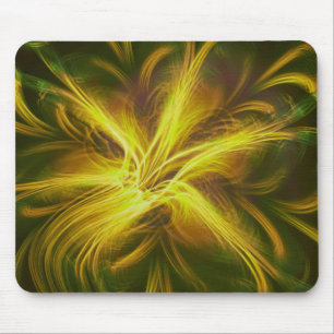 Paleta Amarela Flor Fractal do Mousepad