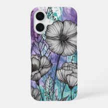 Paleta da Natureza: Esplendor Roxo, Turquesa e Azu