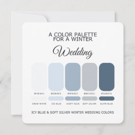 Paleta de Cartão de Casamento de Inverno Prata Mac