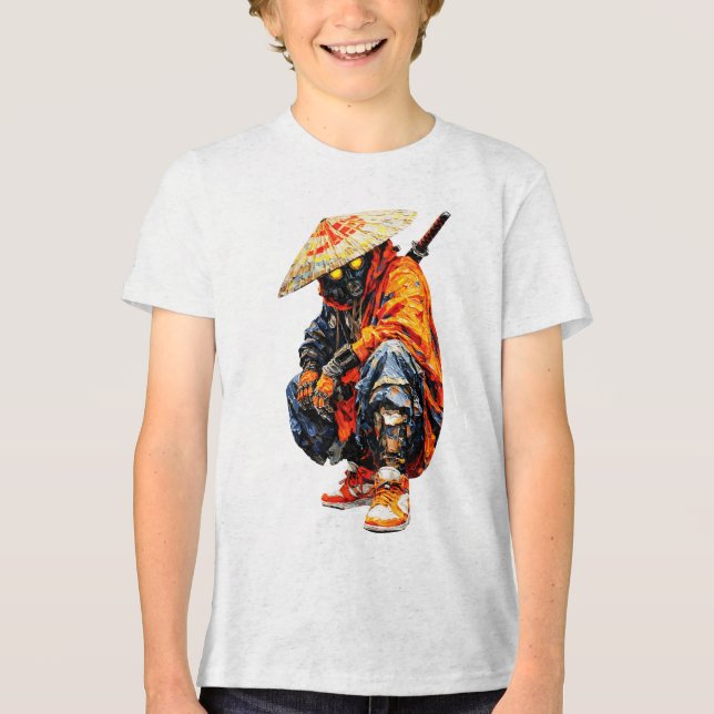 Paleta de Ciber Samurai Laranja (Frente)