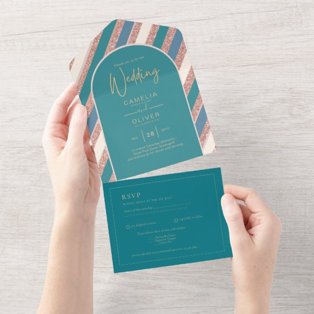 Paleta de cores Champagne Rosa Dourado Weddong (Tearaway)