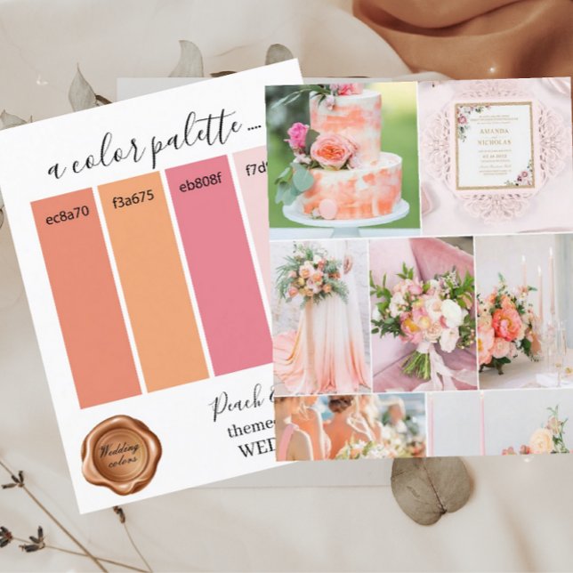 Paleta de cores Classy Peach e Blush Wedding (Criador carregado)