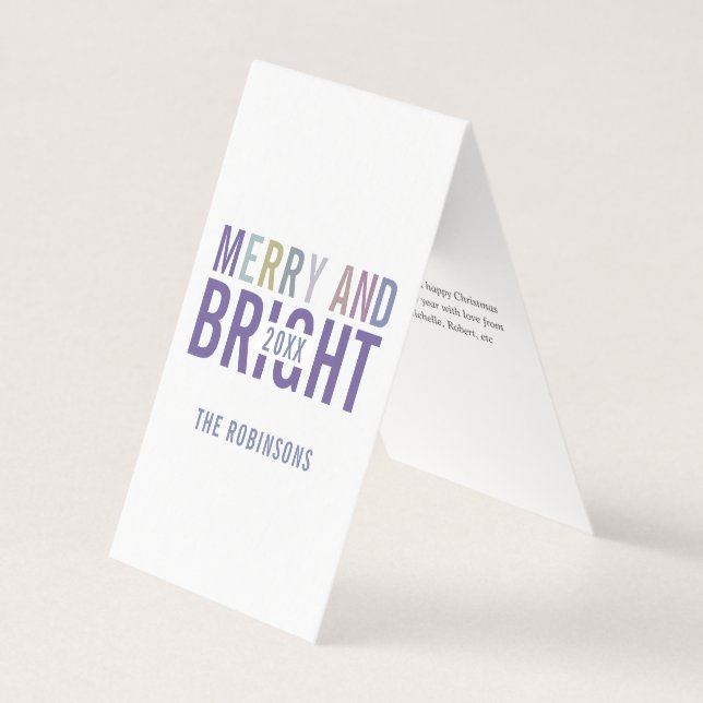 Paleta de Violeta Ultra Natal Foto de Boas Festas (Frente)