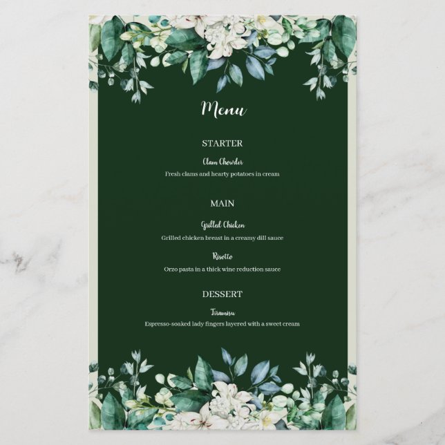 Paleta Verde de Aquarela do Amor Casamento (Frente)