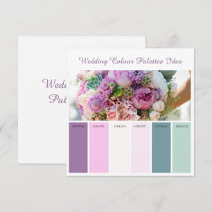 Paletas de Cores de Casamento Cartão de Ideias