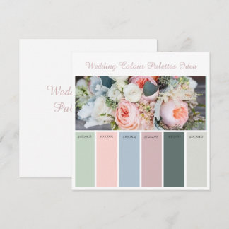 Paletas de Cores de Casamento Ideia Cartão