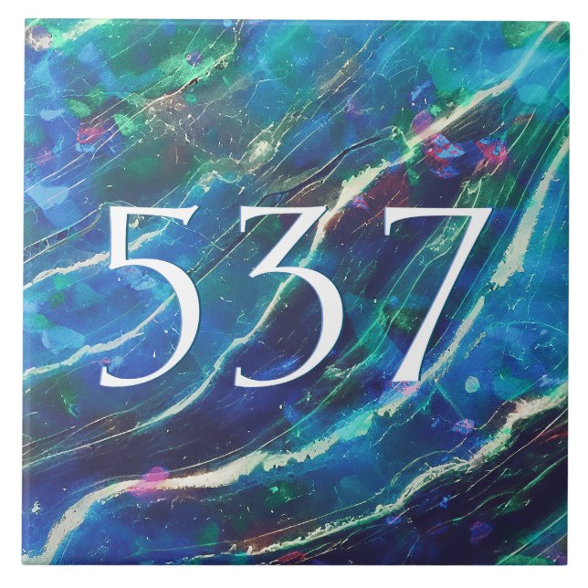 Palha Numérica Verde Verde-Teal Verde-Elegante (Frente)