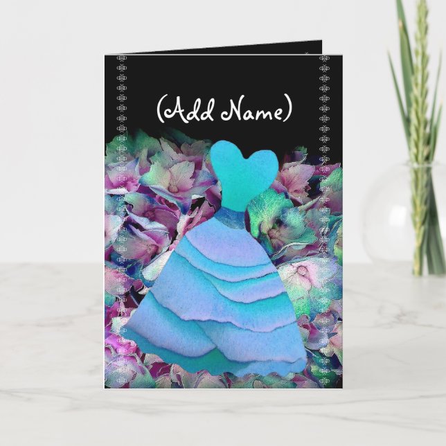 Palhaço AZUL de Convite para Bridesmaid na Nuvem d (Frente)