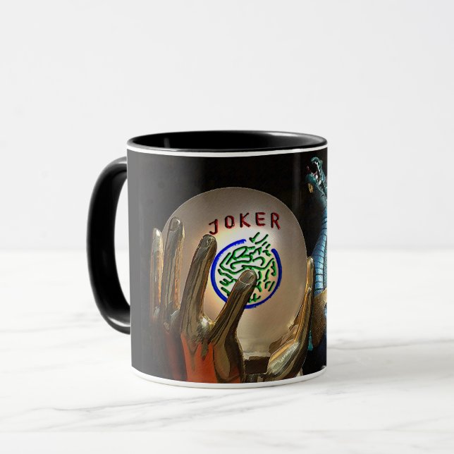 Palhaço do Mah Jongg e caneca do dragão (Frente Esquerda)