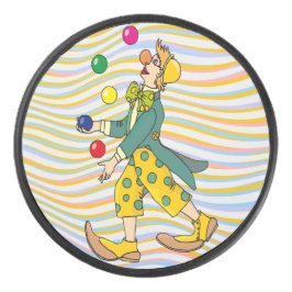 Palhaço Engraçado Brincando Com Bolas Coloridas