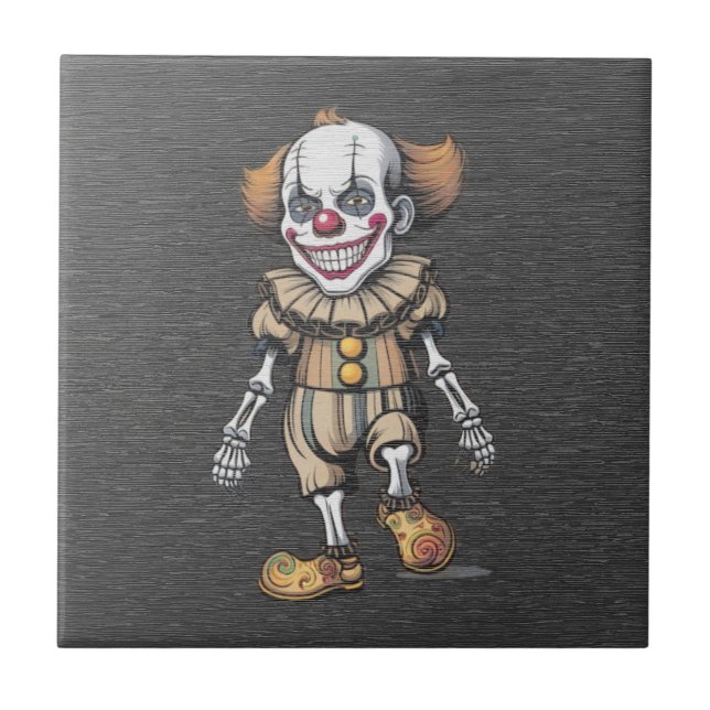 Palhaço Esqueleto Sinistro - Halloween Vintage  (Frente)