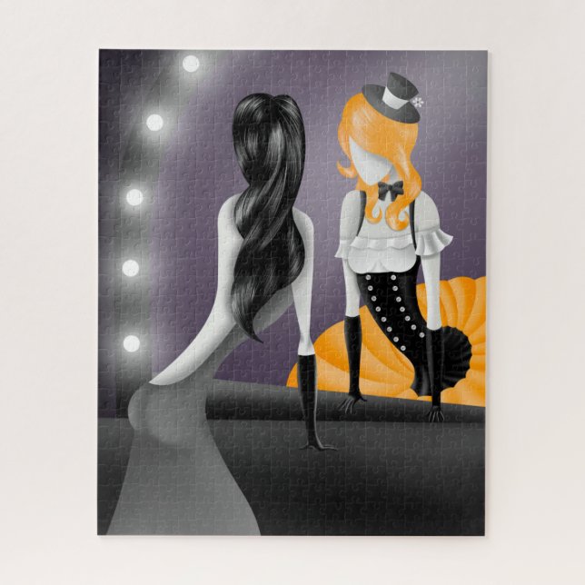 Palhaço Reflexão Loura Quebra-cabeça (Vertical)