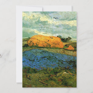 Palheiros sob um Céu Chuvoso por Vincent van Gogh