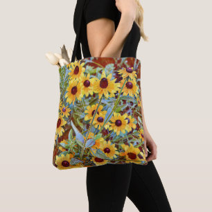 Palhetas Amarelas Artsy Bag Tote Floral