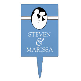 Palitinho Decorado Topper Personalizado do Bolo de Casamento de Noite