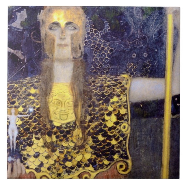 Pallas Athena, Gustav Klimt (Frente)