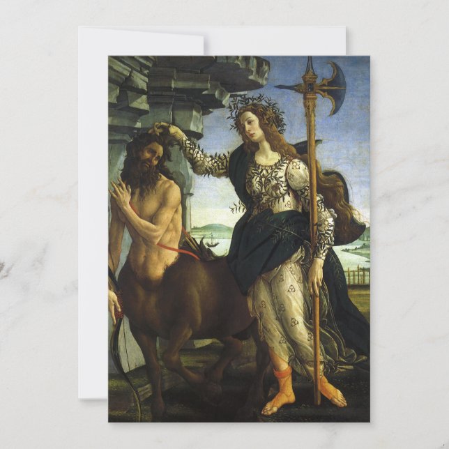 Pallas (Minerva) e Centauro por Sandro Botticelli (Frente)
