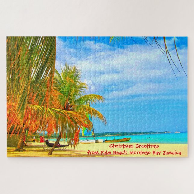 Palm Beach Montego Bay Jamaica. Quebra-cabeça (Horizontal)