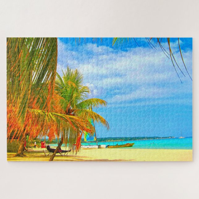 Palm Beach Montego Bay Jamaica. Quebra-cabeça (Horizontal)