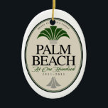Palm Beach no ornamento 100<br><div class="desc">Comemorando o centennial da incorporação da cidade do Palm Beach, Florida. O recurso do inverno de Henry Flagler girou o paraíso para a sociedade alta, o estilo alto e a vida alta.</div>